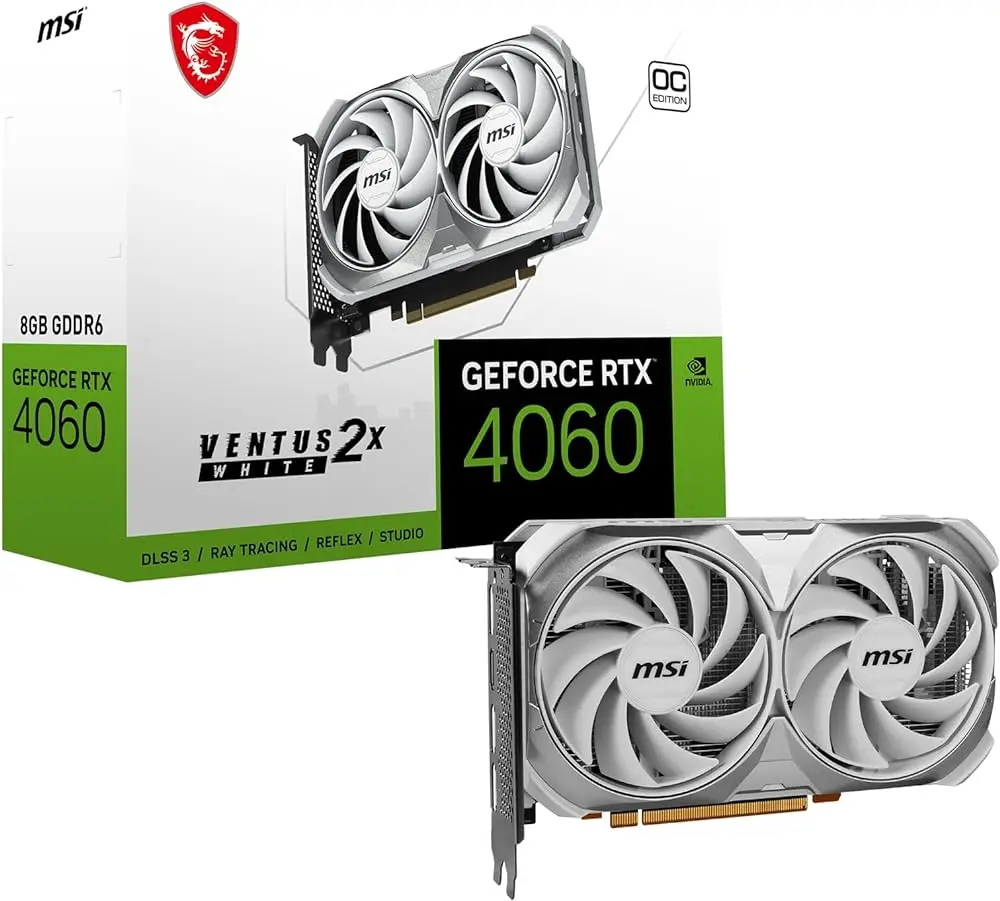 GPU RTX 4060 8GB OC MSI VENTUS WHITE
